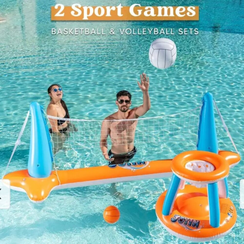 Inflable Pool float set for  basketball & volleball